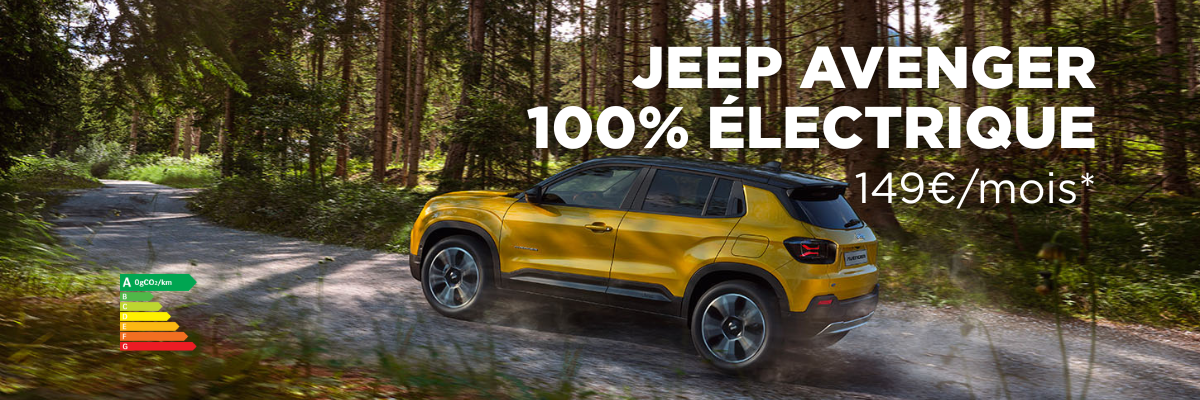 Jeep Avenger électrique : une offre à partir de 149€/mois* à découvrir